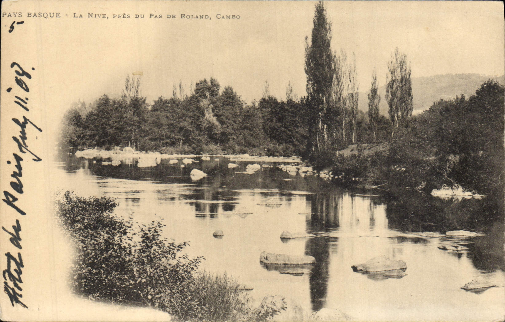 VINTAGE POSTCARD Pays Basque Nive of the Roland Cambo No