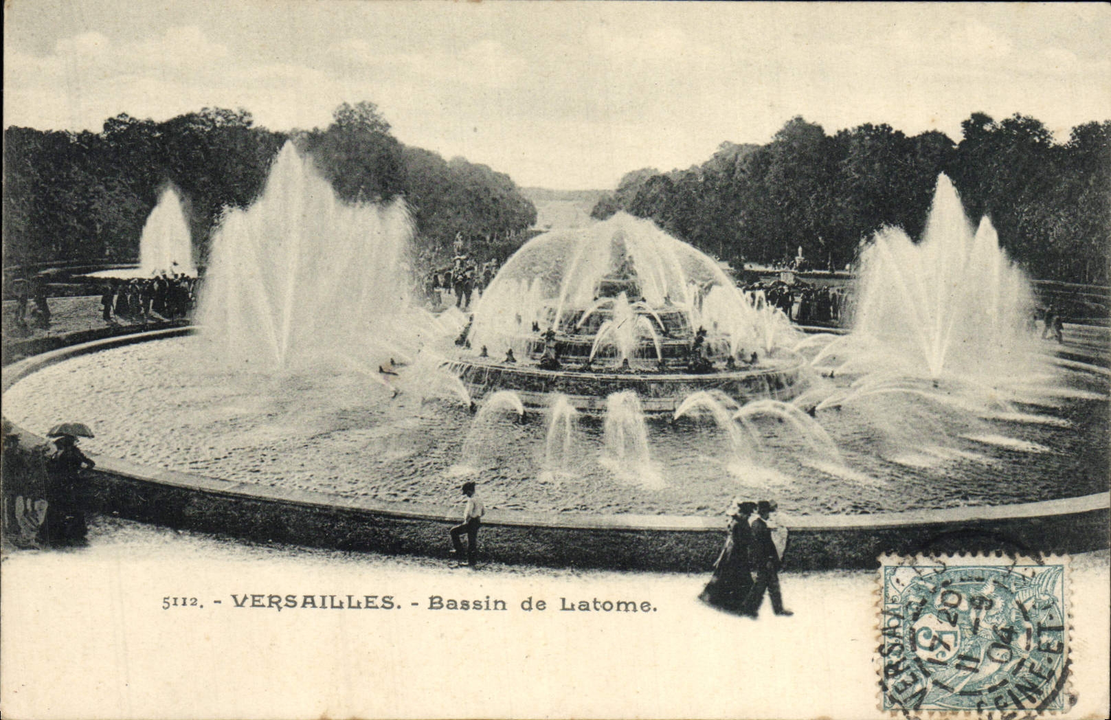 Lavabo de Versalles de la POSTAL de la VENDIMIA de Latome Latone