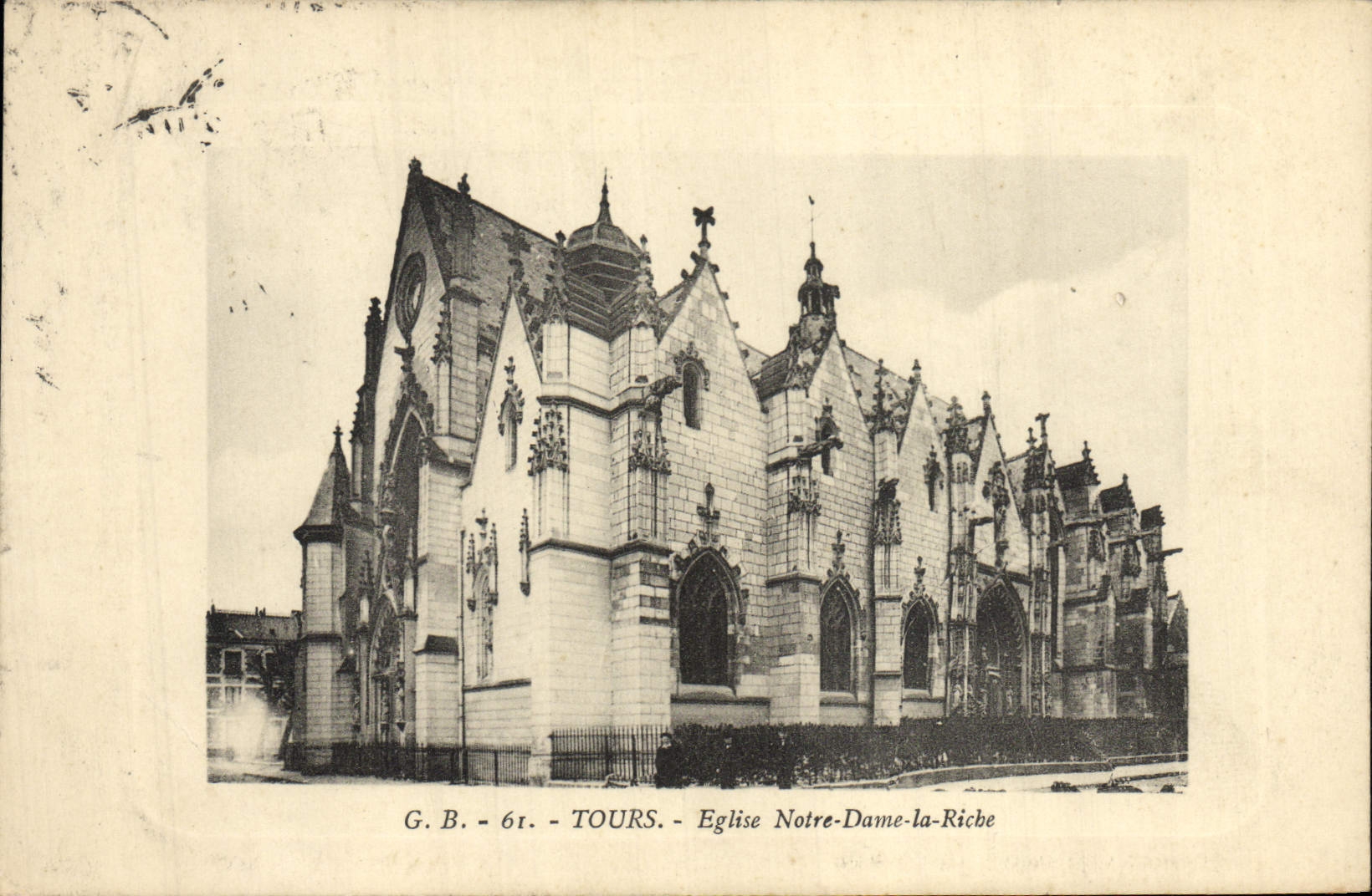 VINTAGE POSTCARD Tours Notre Dame Church the Rich person