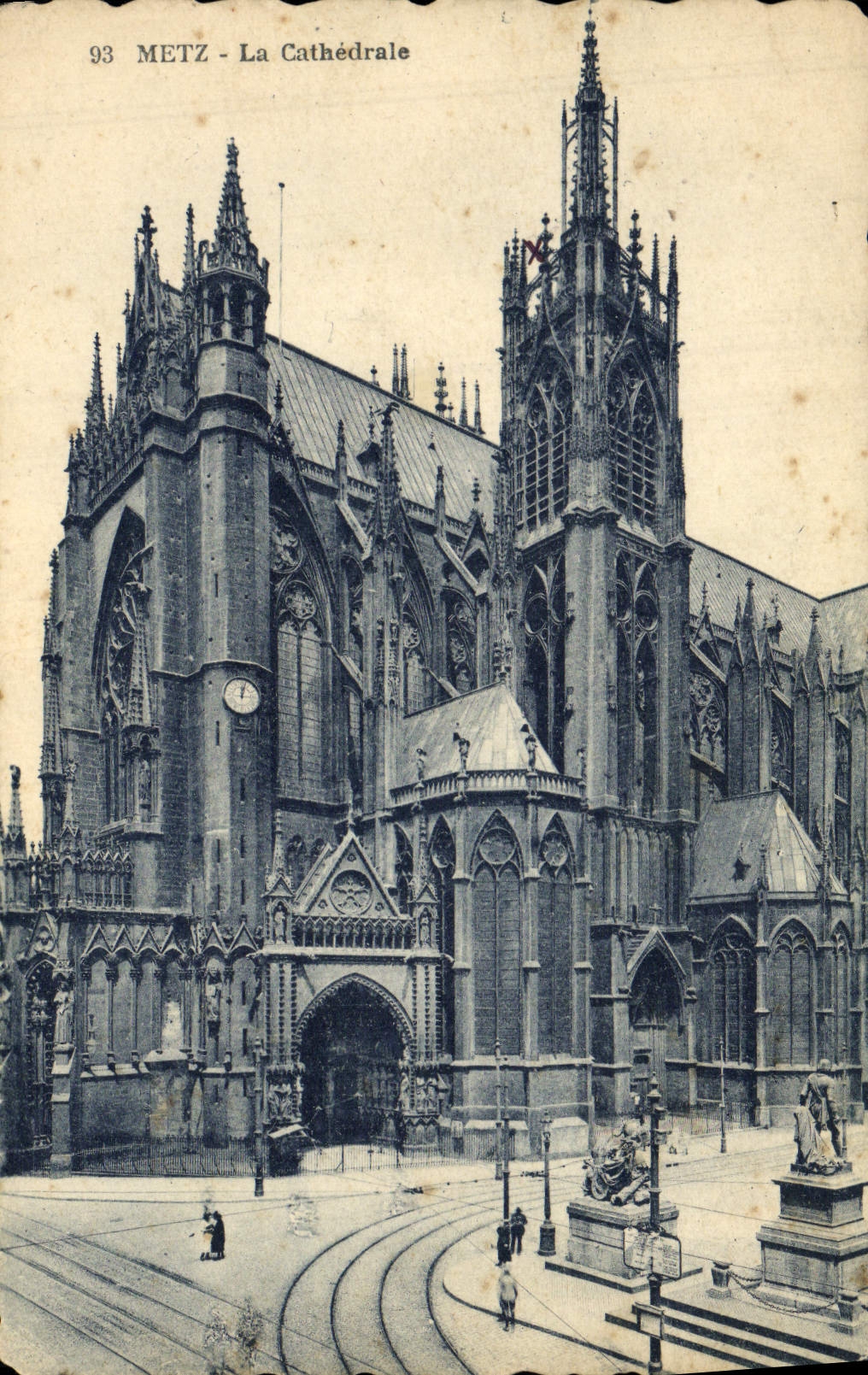 VINTAGE POSTCARD Metz the Cathedral