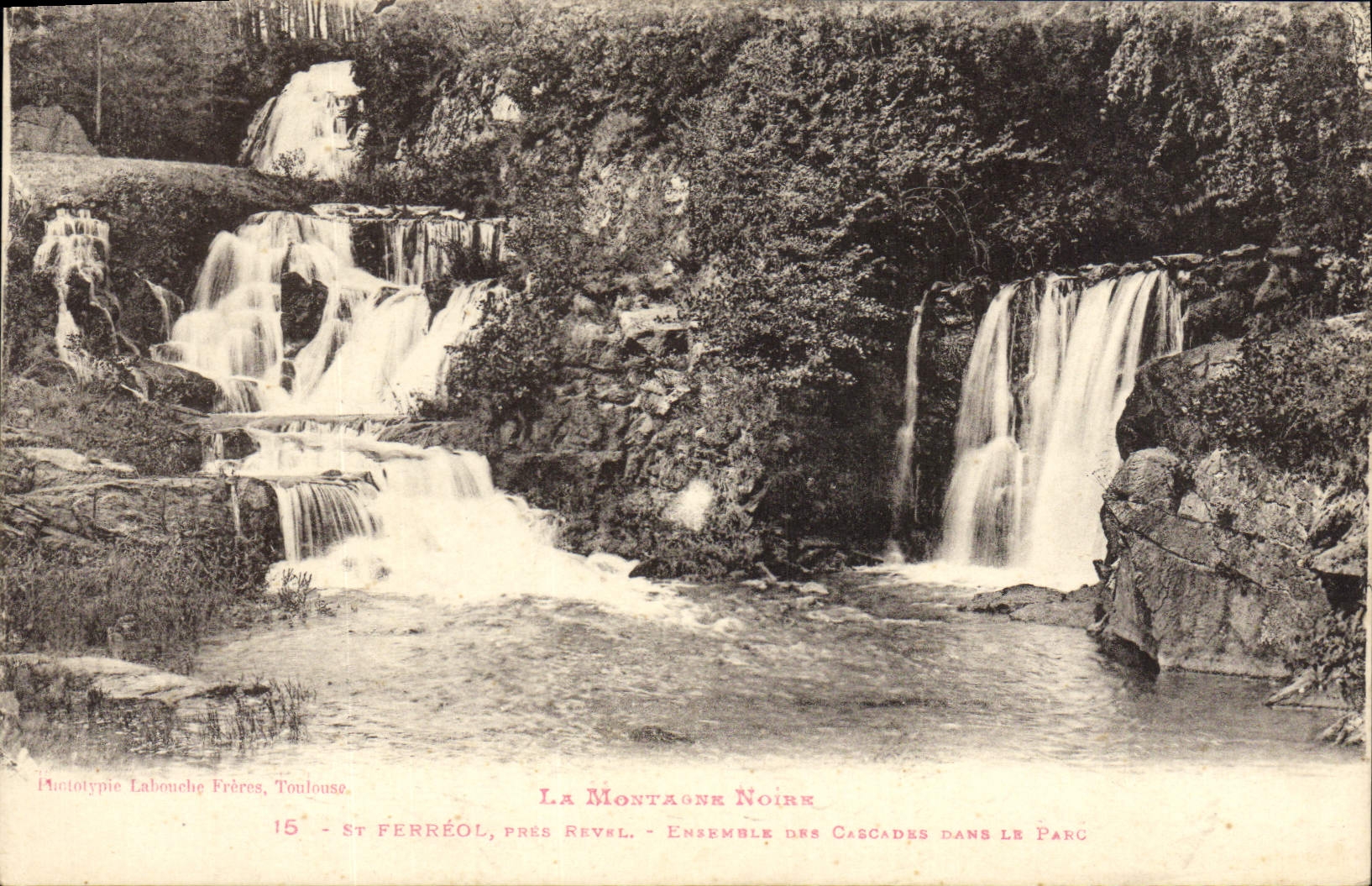 VINTAGE POSTCARD St Ironwood close Revel Together of the cascades in the park