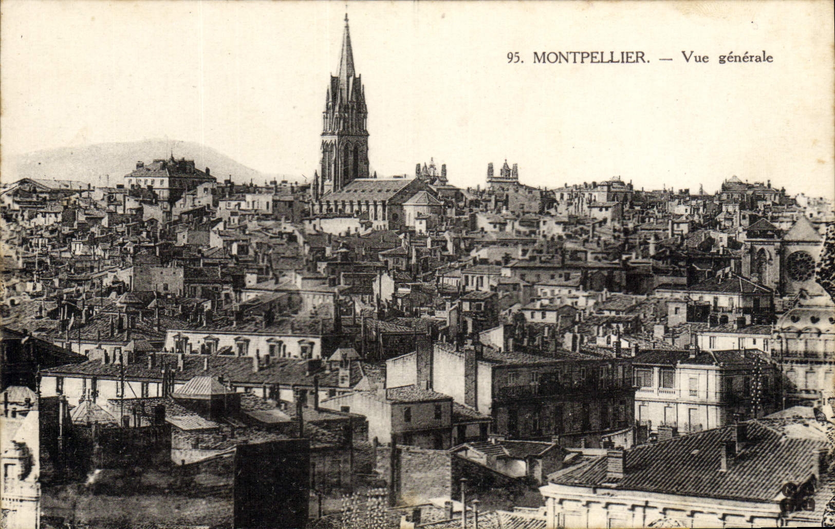 VINTAGE POSTCARD Montpellier View