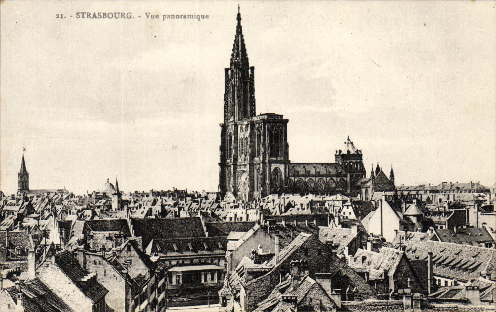 VINTAGE POSTCARD Strasbourg Panoramic View