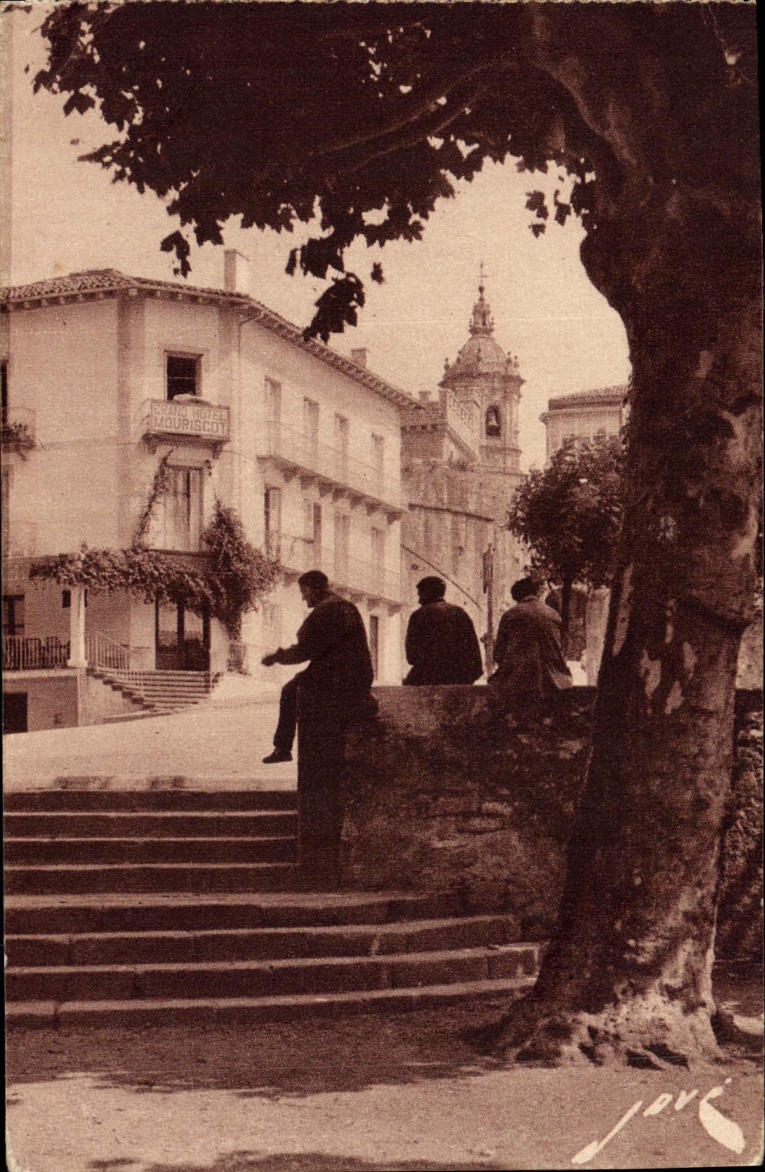 CPA Fontarabie Le clocher et le port de Sainte Marie