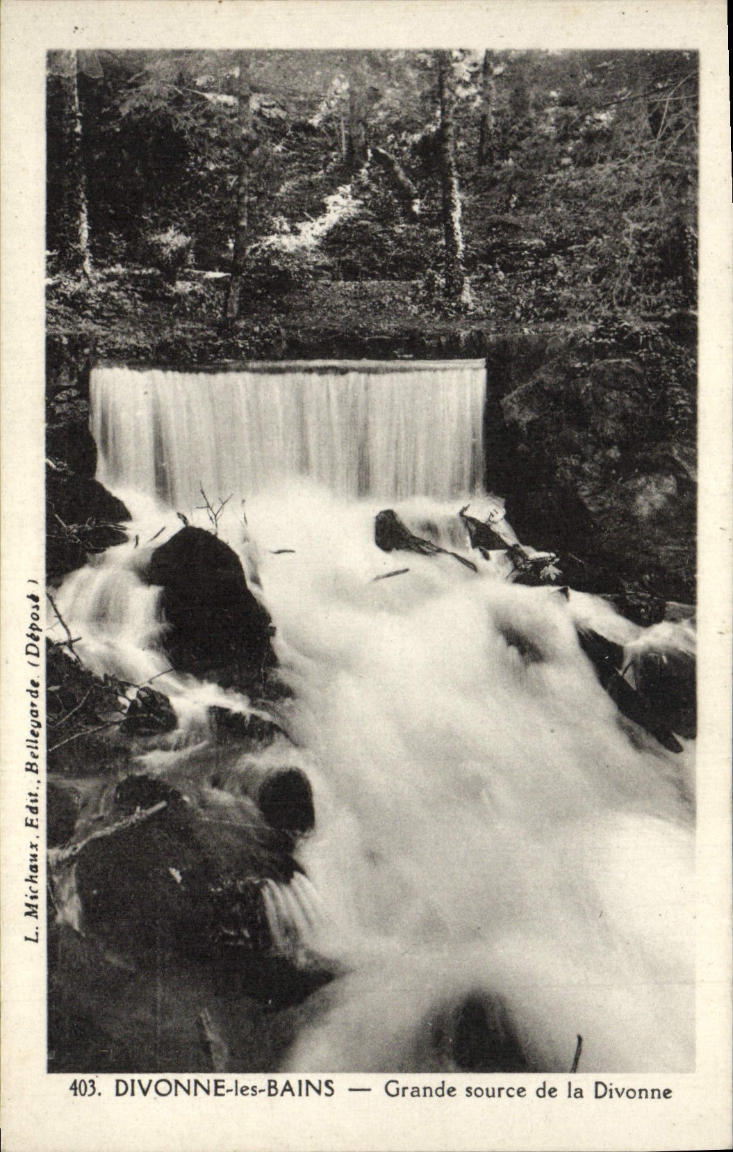 VINTAGE POSTCARD Divonne les Bains Great source of Divonne