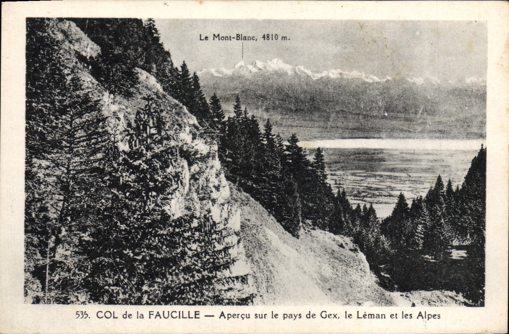 Collar de la POSTAL de la VENDIMIA de la hoz vista en el país de Gex Leman y las montan@as