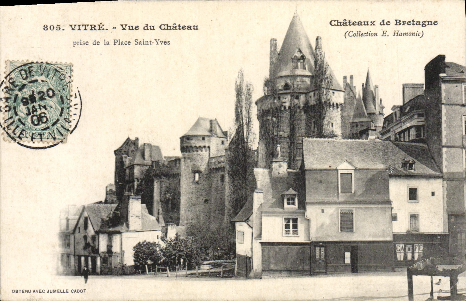 Cristal de la POSTAL de la VENDIMIA visto del castillo tomado del lugar Yves Saint