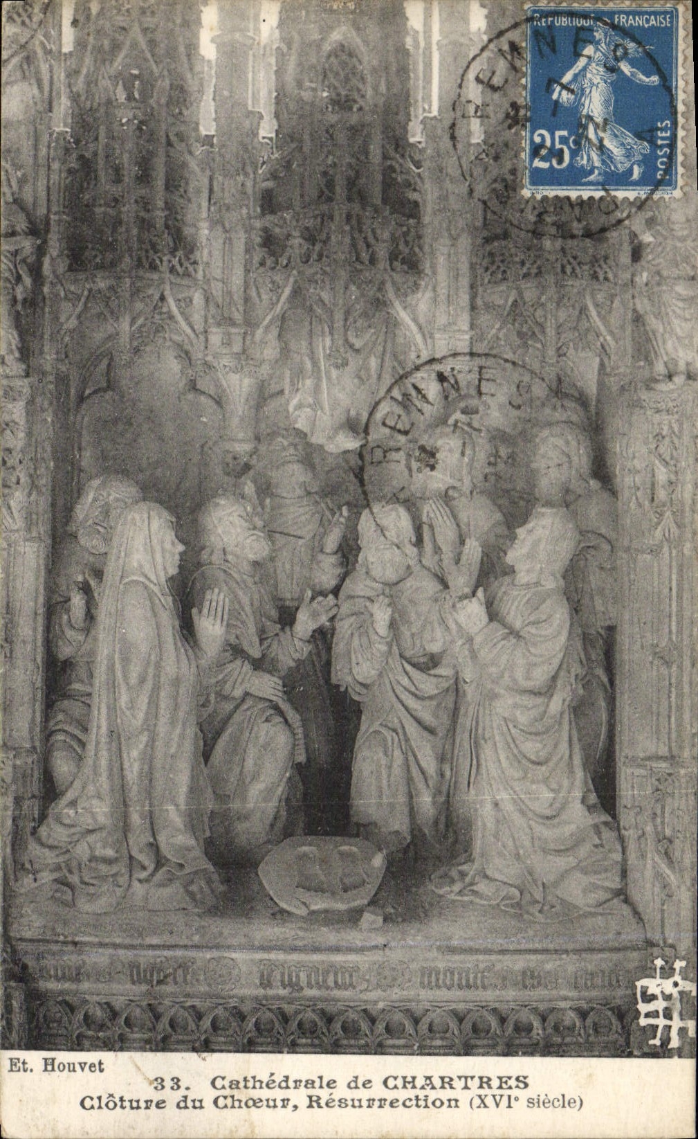 CPA Cathedrale De Chartres Cloture Du Choeur Resurrection