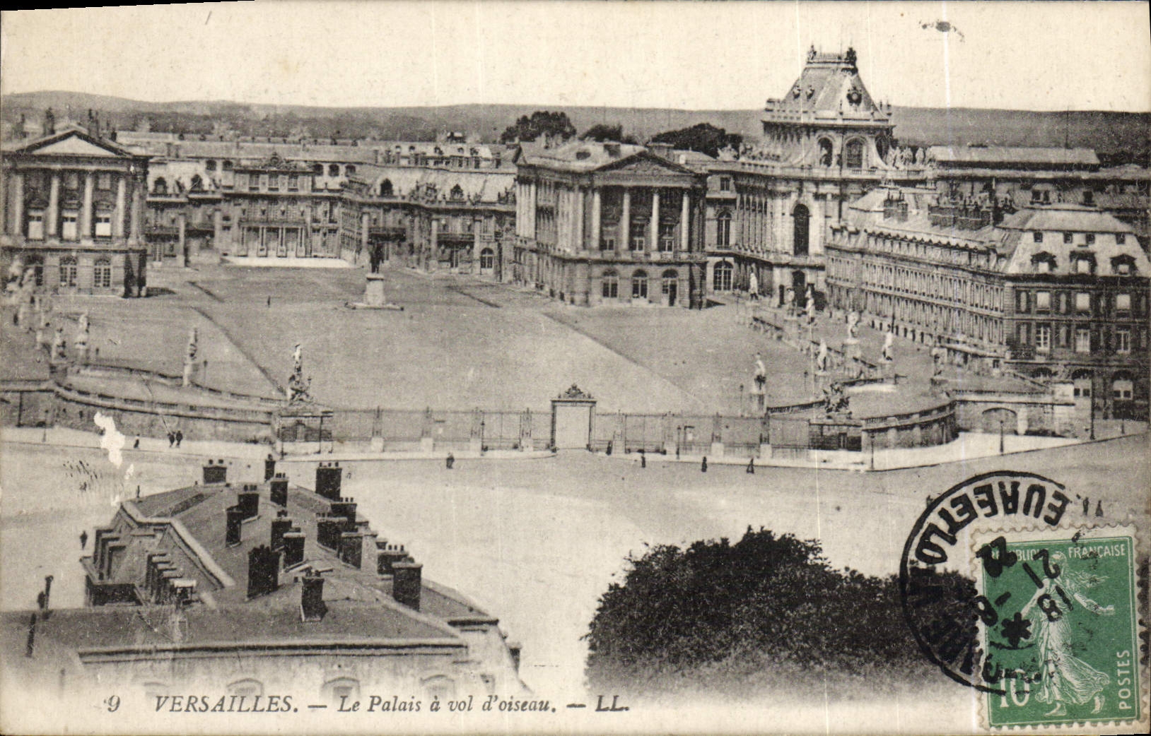 CPA Versailles Le Palais Vol D'oiseau