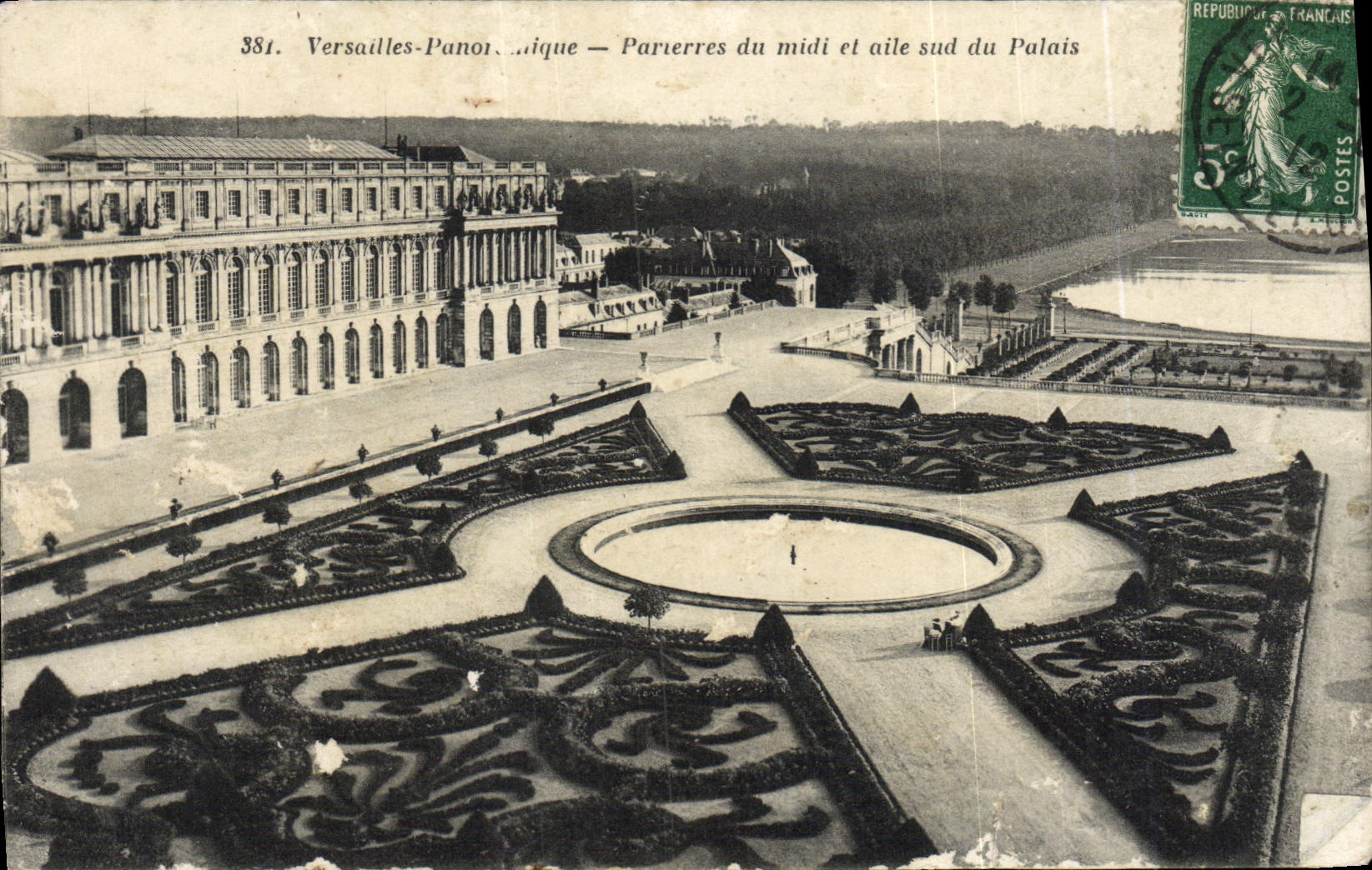 CPA Versailles Panoramique Parterres Du Midi Et Aile Sud Du Palais