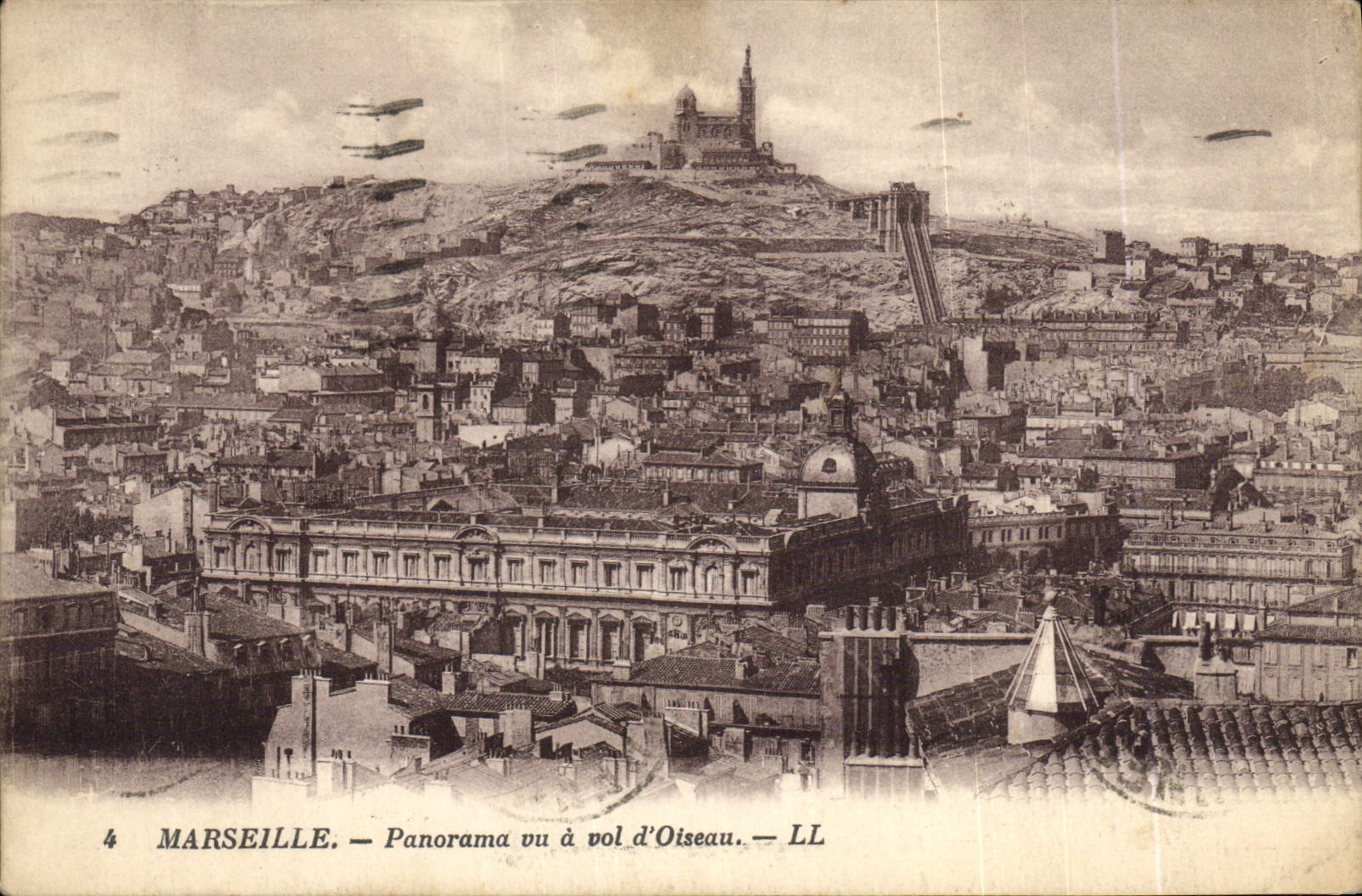CPA Marseille Panorama Du A Vol D'Oiseau