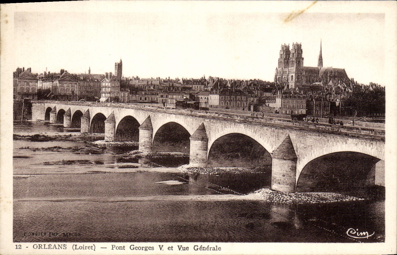 CPA Orleans Pont Georges V Vue Generale