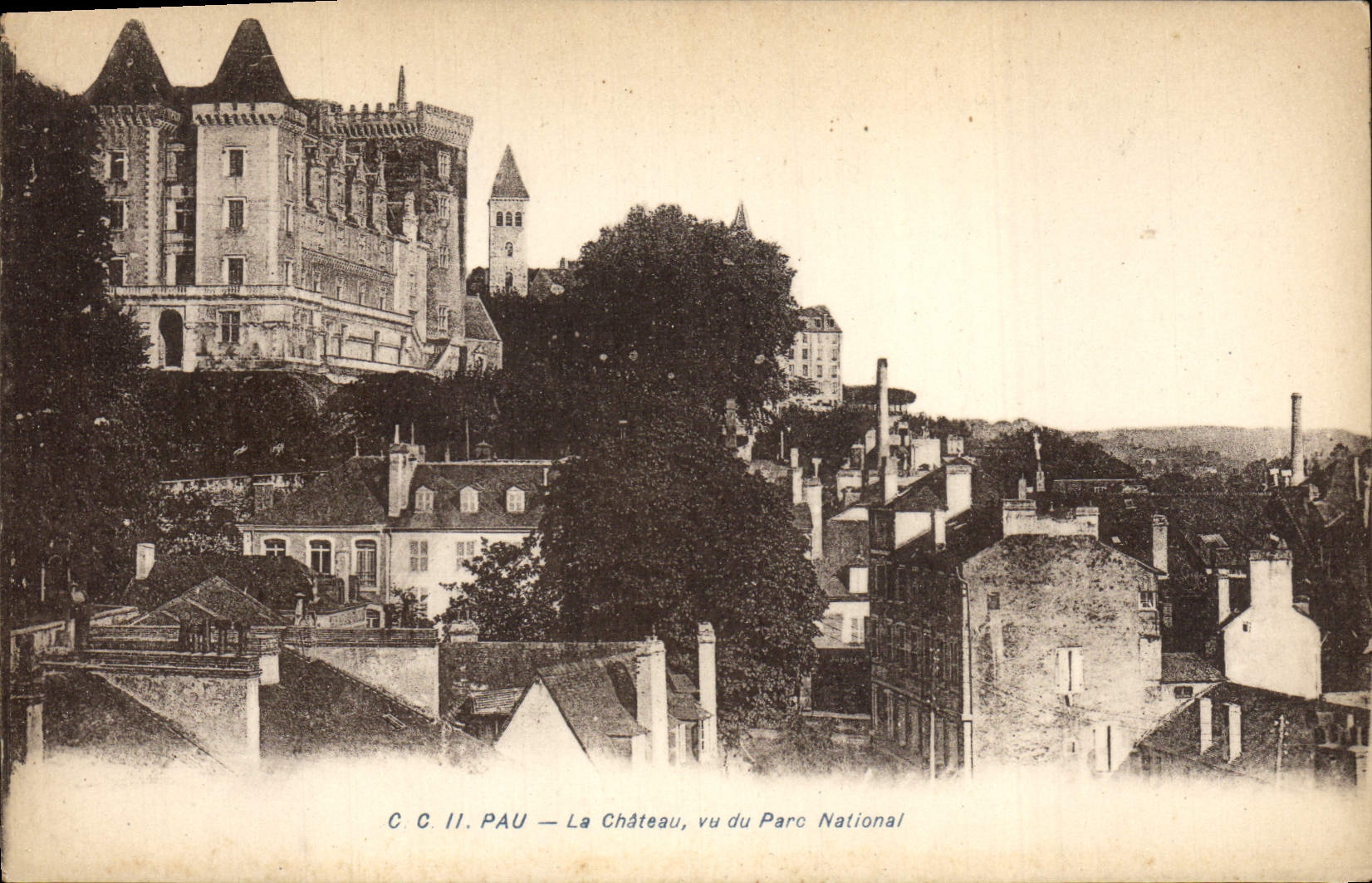 CPA Pau La Chateau Vu Du Parc National