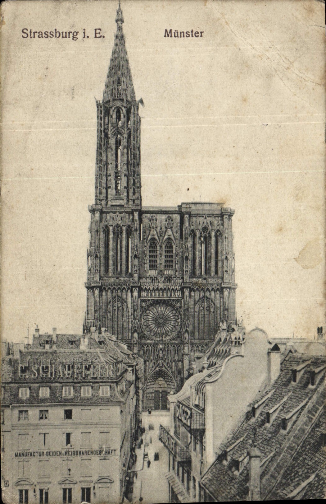 VINTAGE POSTCARD Strassburg Munster