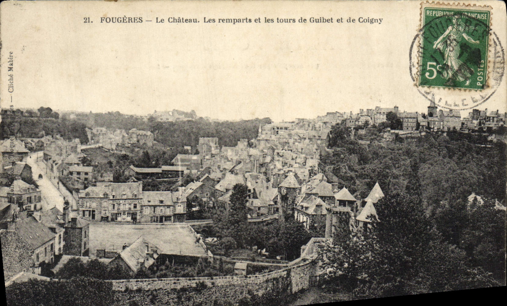 VINTAGE POSTCARD Ferns the Castle Walls And Tours De Guibet And De Colgny