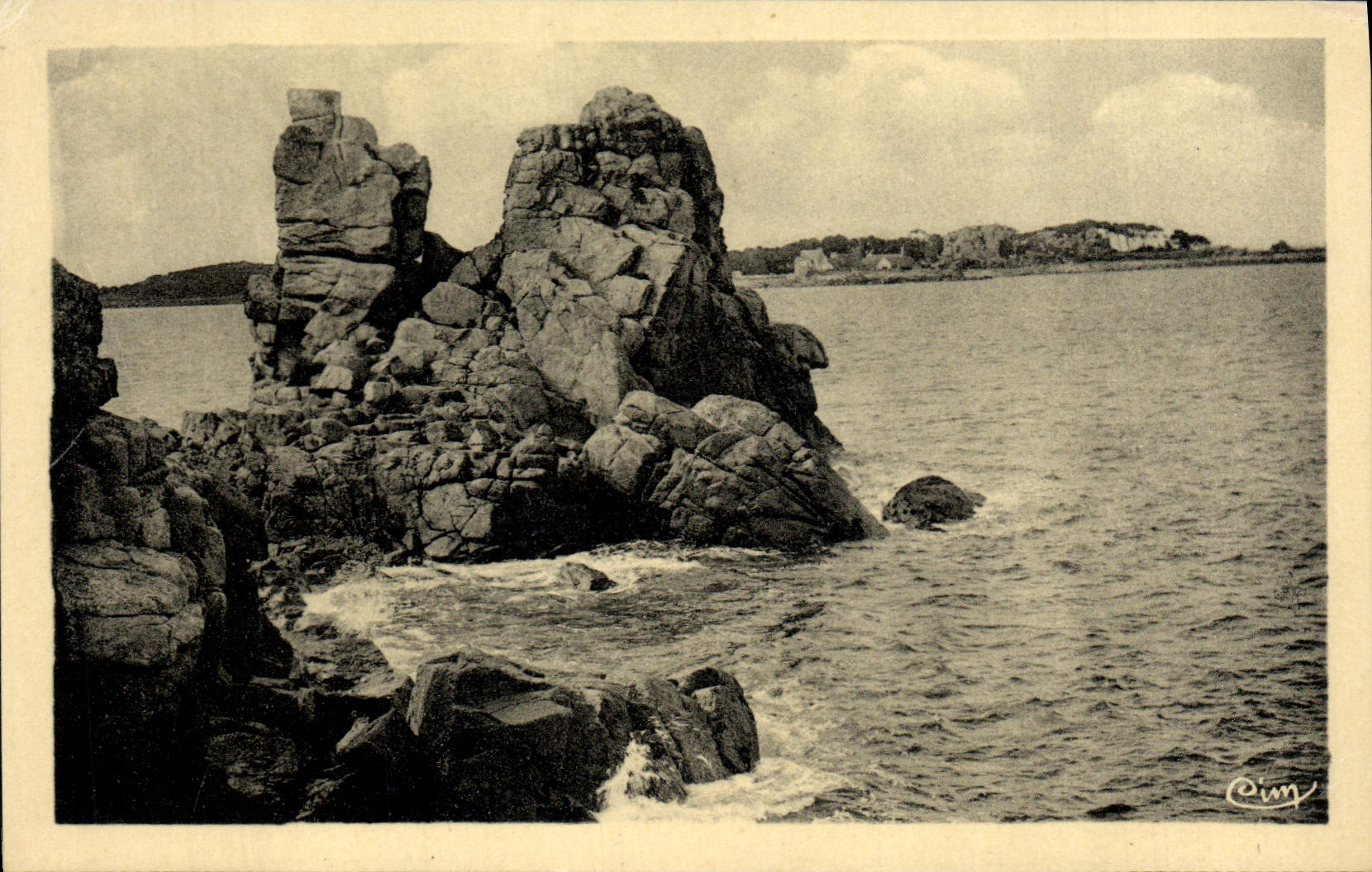 CPA Port Blanc Rocher Du Voleur