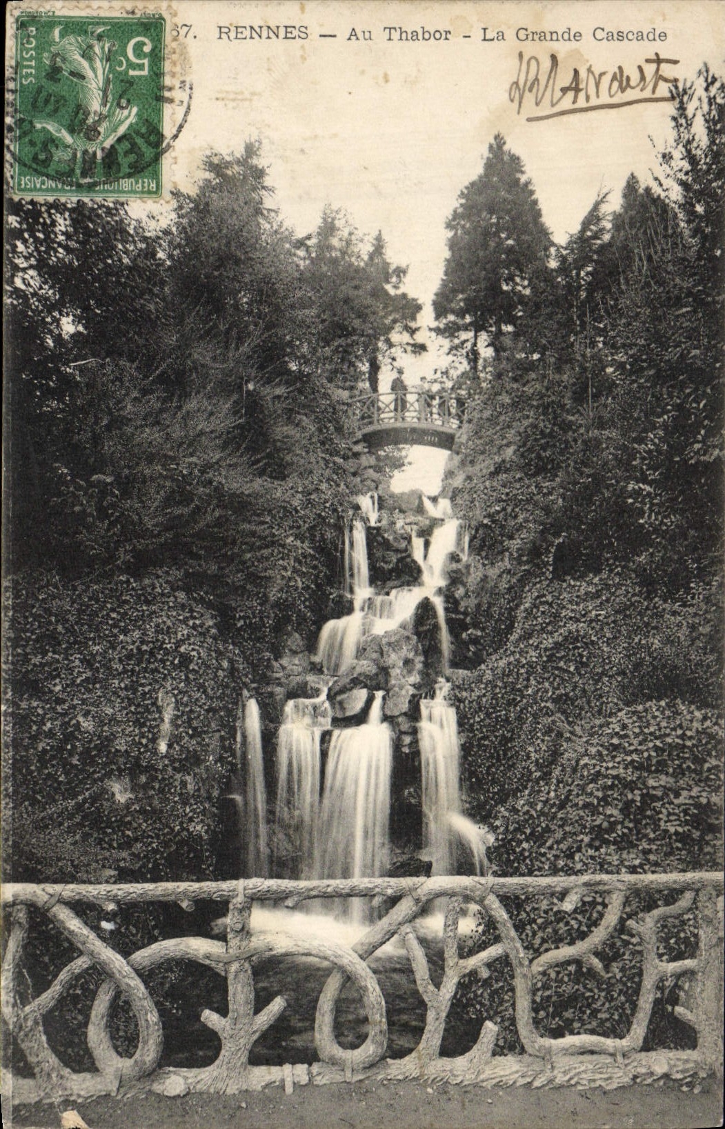 CPA Rennes Au Thabor La Grande Cascade