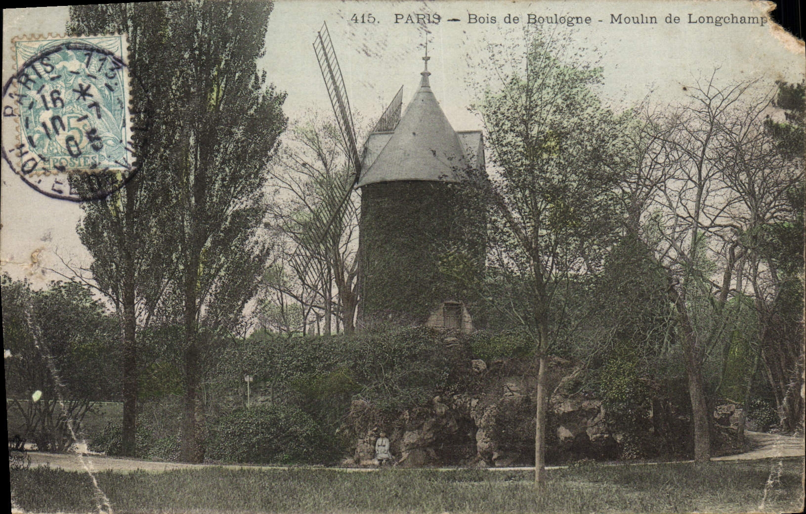 CPA Paris Bois de Boulogne Moulin de Longchamp