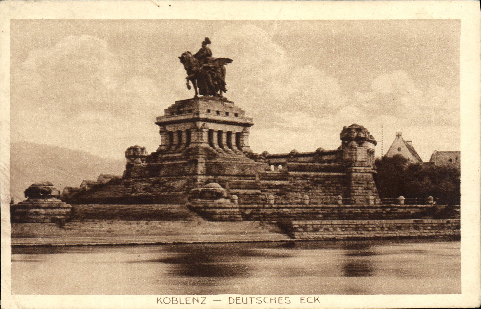 VINTAGE POSTCARD Koblenz Deutsches Eck