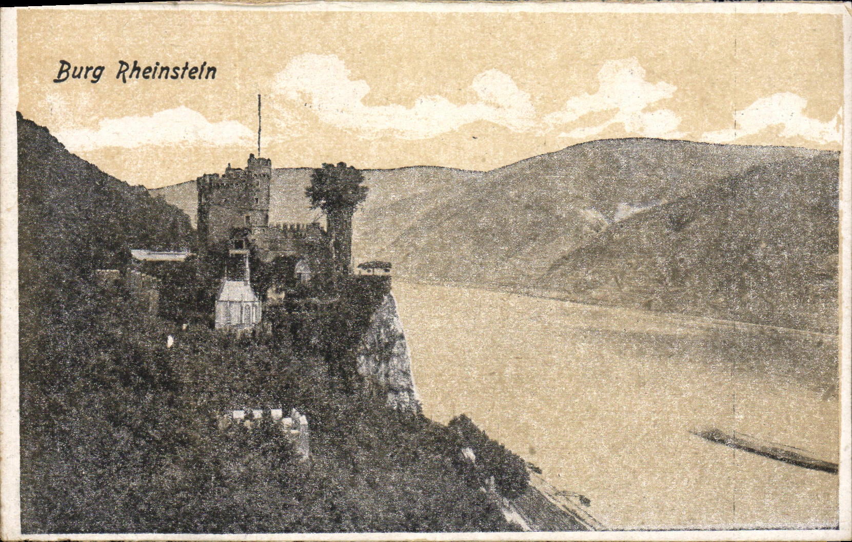 VINTAGE POSTCARD Burg Rheinstein