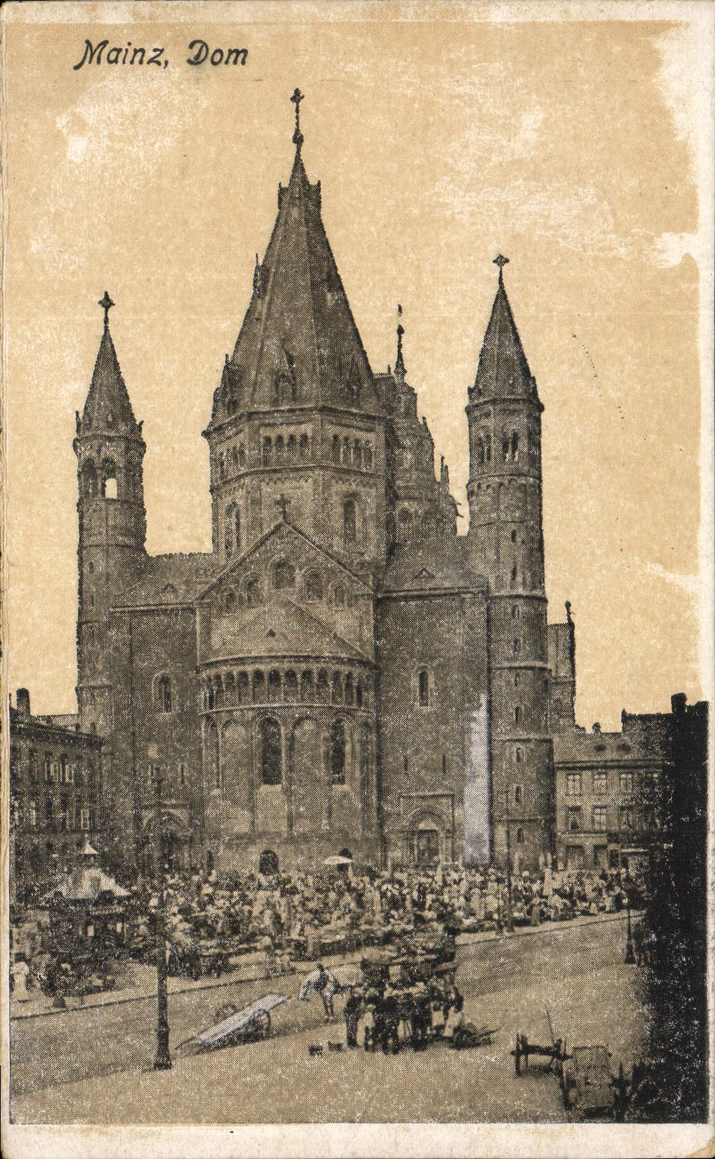 VINTAGE POSTCARD Mainz Dom