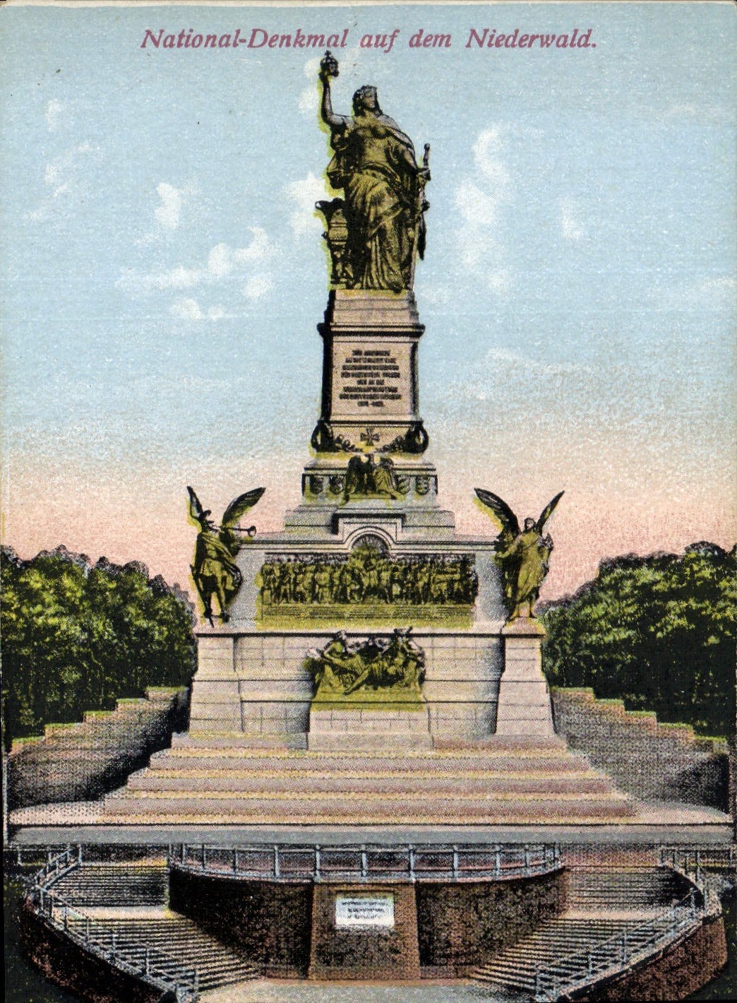 VINTAGE POSTCARD National Denkmal auf dem Niederwald