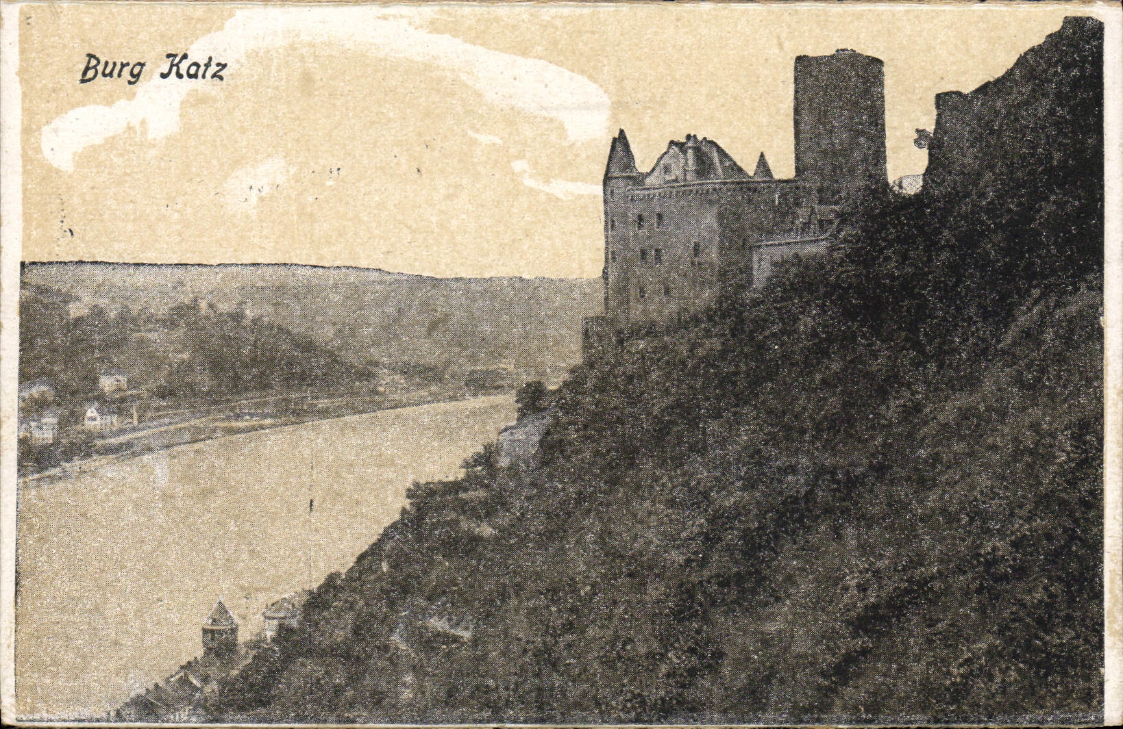 VINTAGE POSTCARD Burg Katz