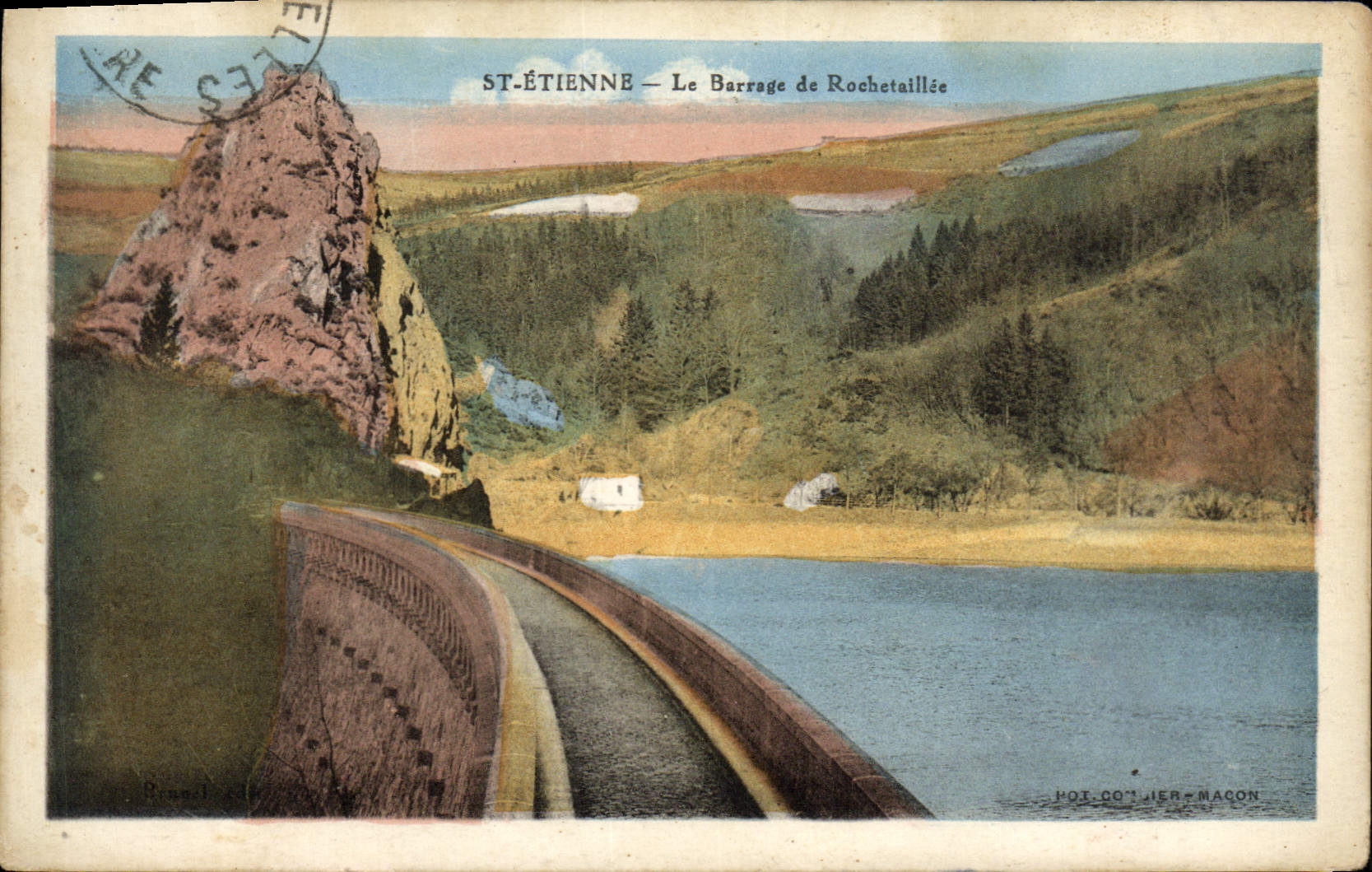 Presa Rochetaillee de St. Etienne de la POSTAL de la VENDIMIA