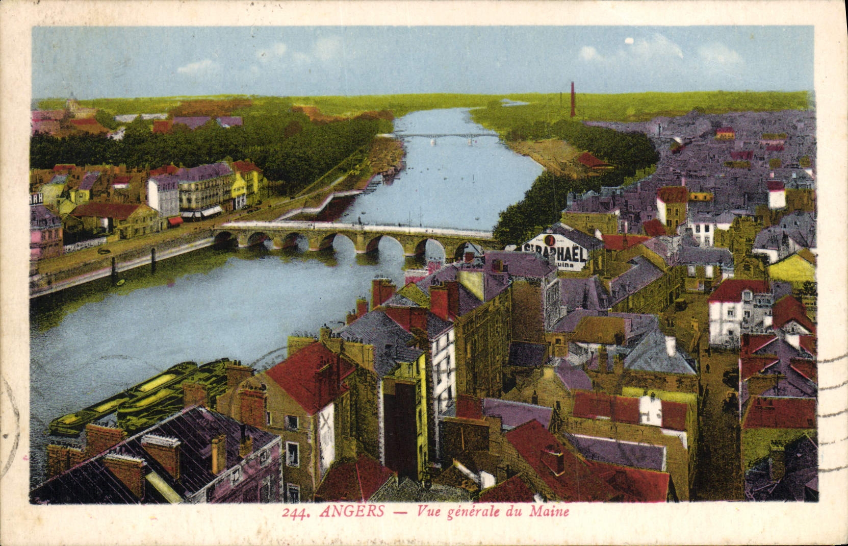 VINTAGE POSTCARD Angers View of Maine