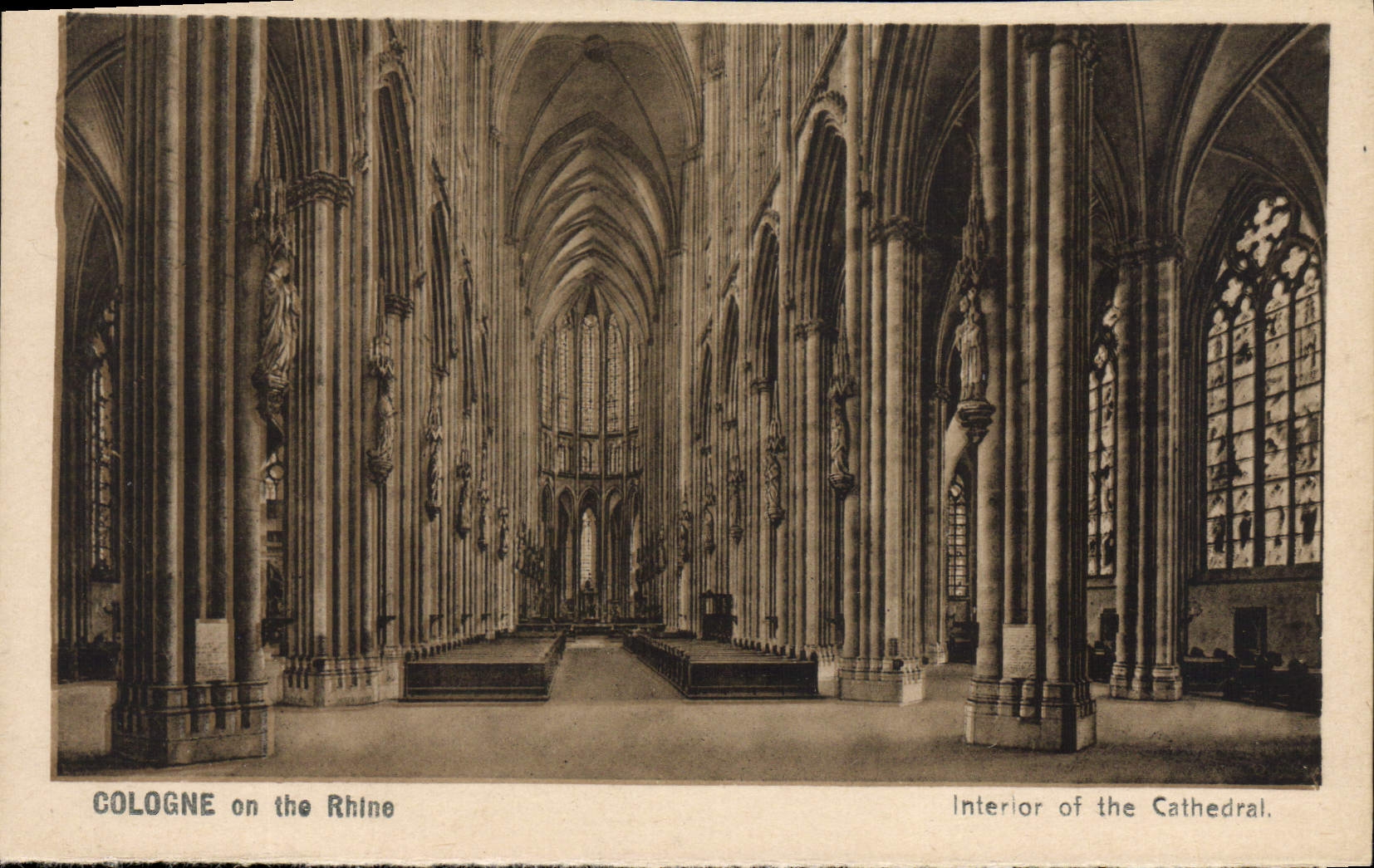 VINTAGE POSTCARD Cologne one the Rhine