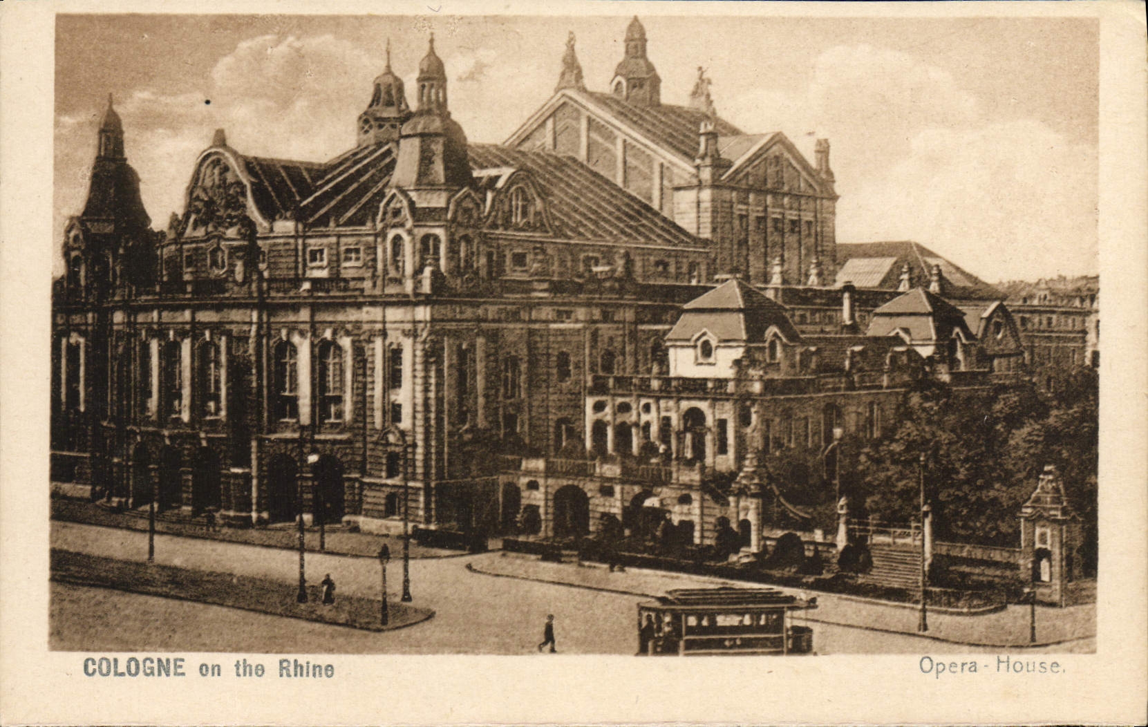 VINTAGE POSTCARD Cologne one the Rhine Operated House