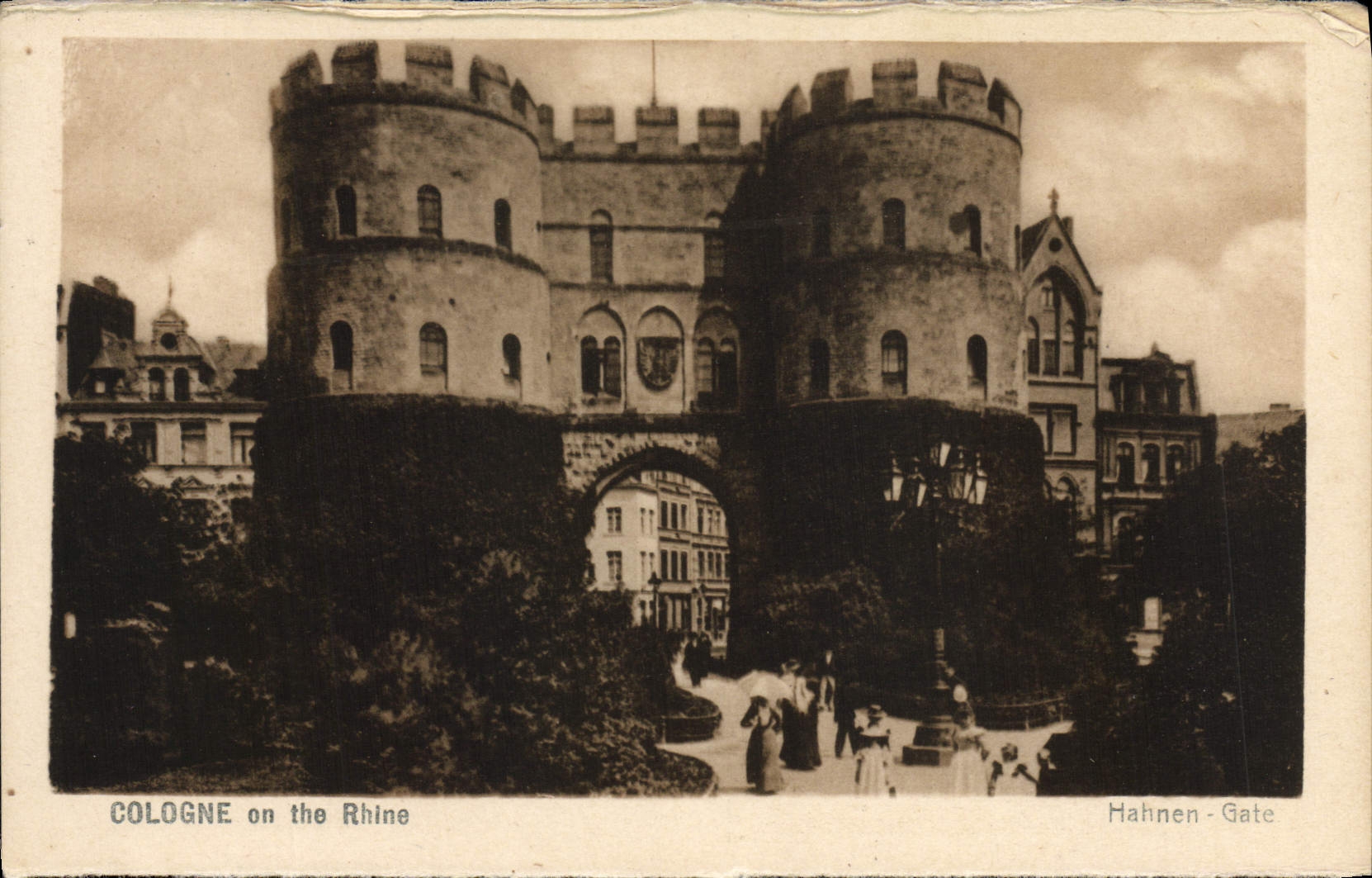 VINTAGE POSTCARD Cologne one the Rhine Hahnen Spoils