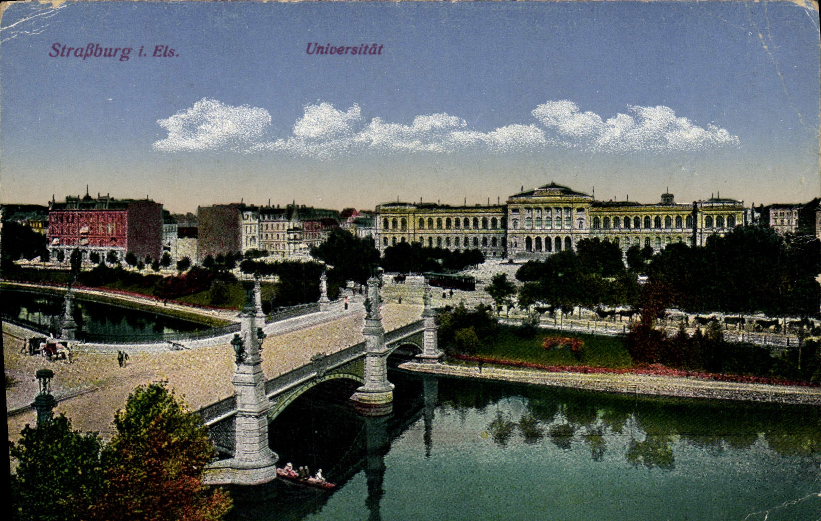 VINTAGE POSTCARD Strasburg Universitdt