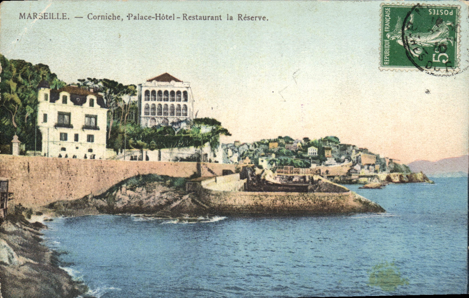 Hotel luxe del hotel del De de la cornisa de Marsella de la POSTAL de la VENDIMIA que restaura la reserva