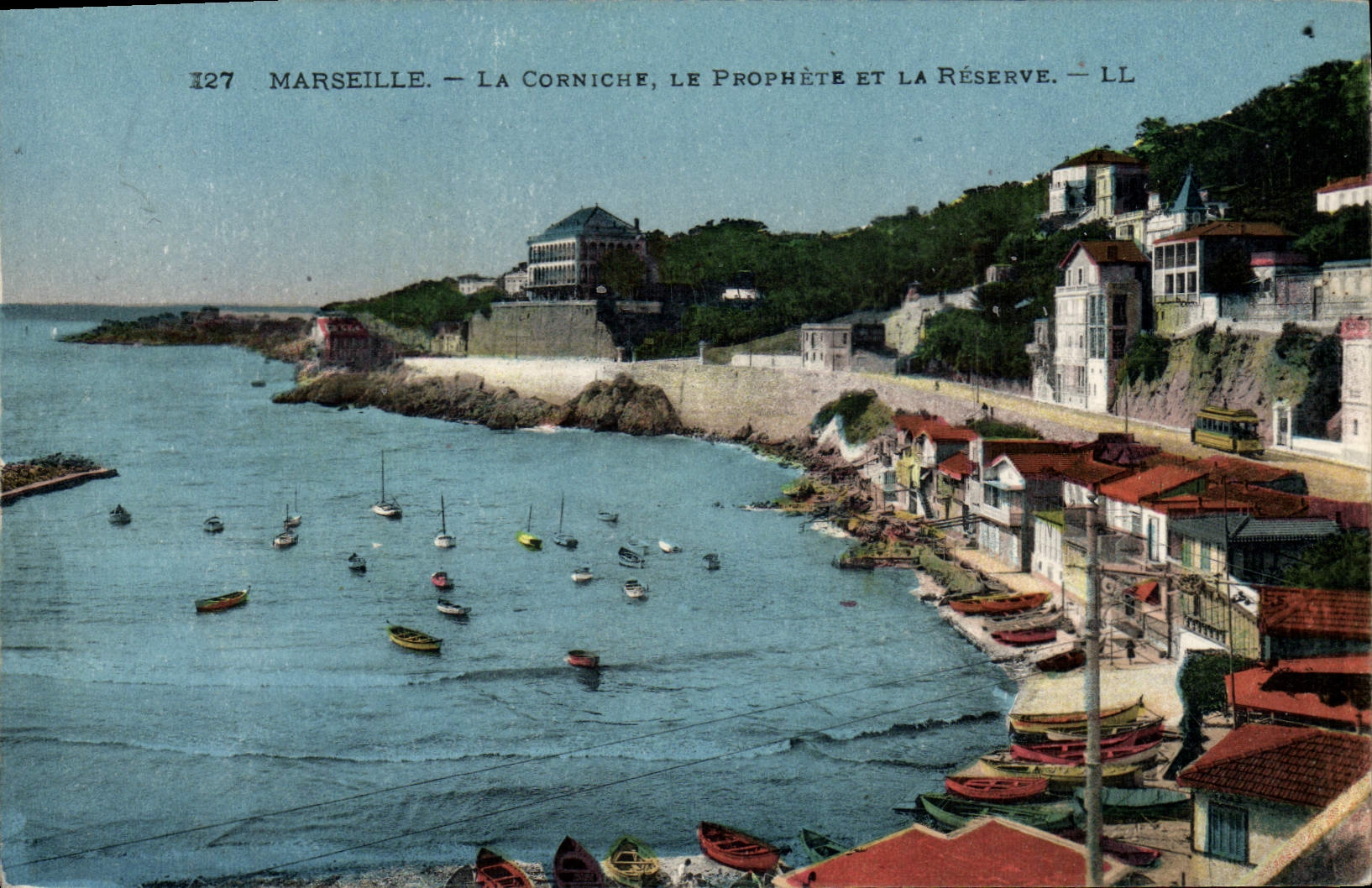 POSTAL Marsella de la VENDIMIA la cornisa el profeta y la reserva