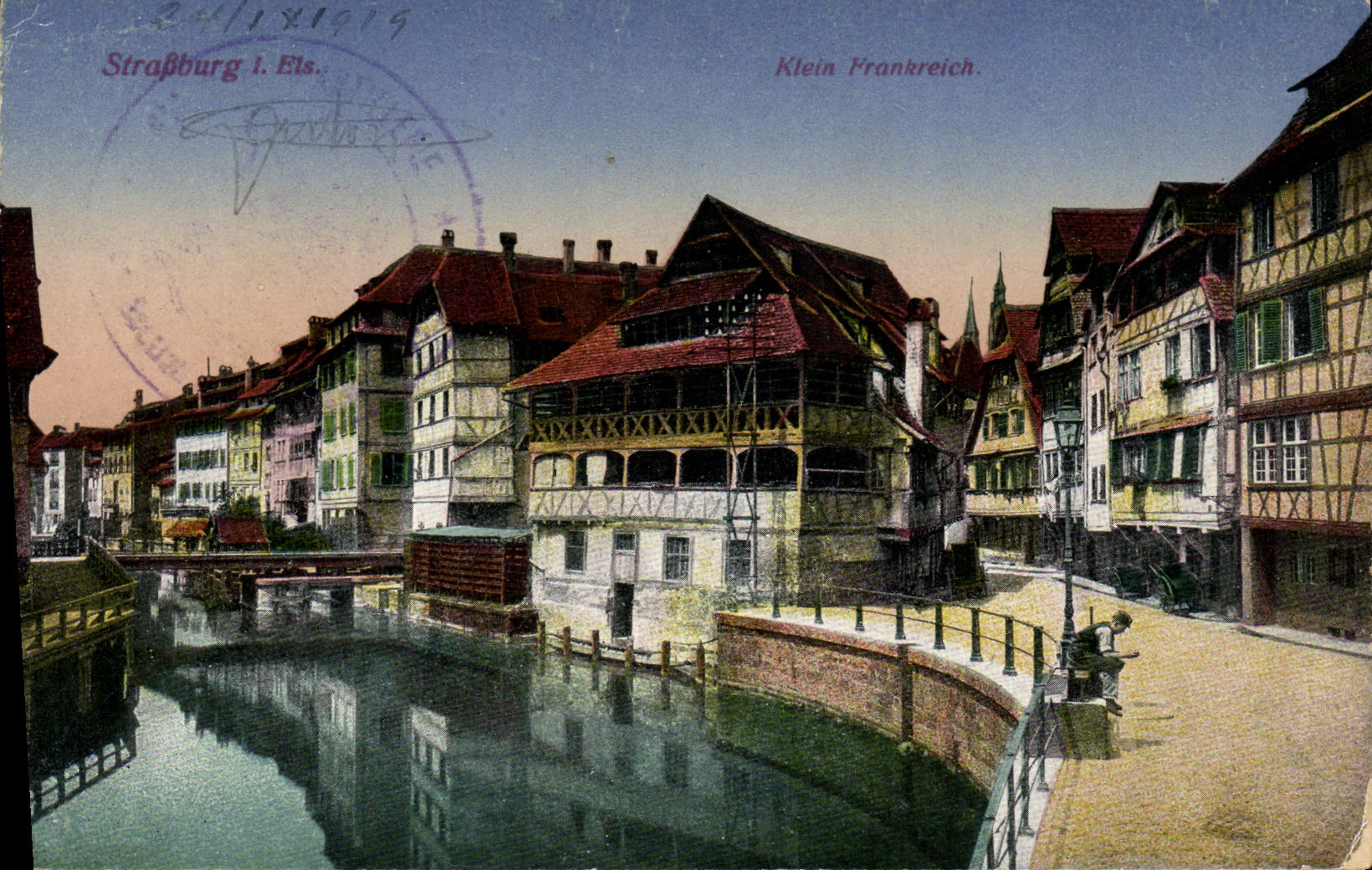 VINTAGE POSTCARD Strasburg Klein Frankreich