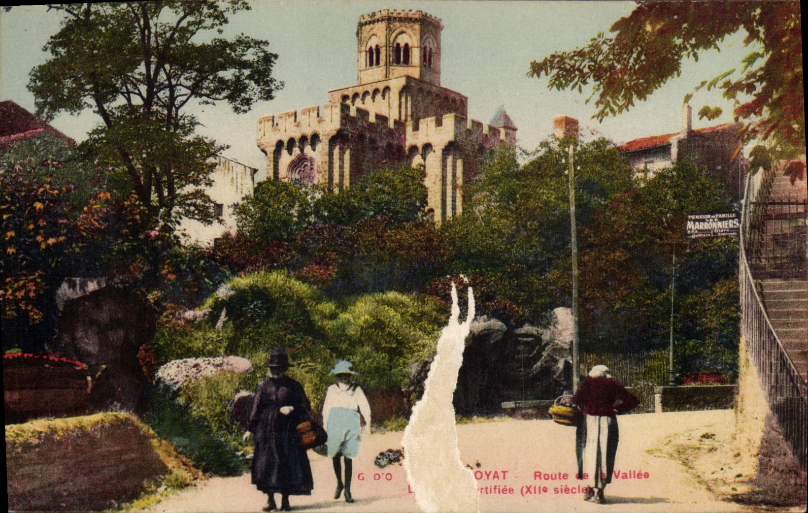 VINTAGE POSTCARD Royat Road Of Valley