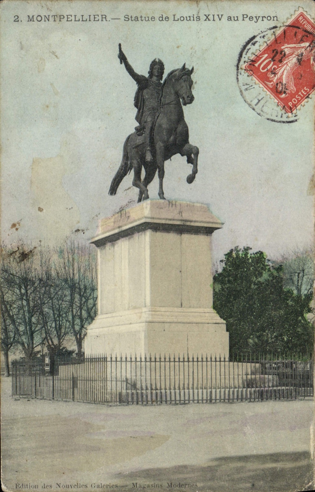 VINTAGE POSTCARD Montpellier Rules of Louis XIV in Peyron