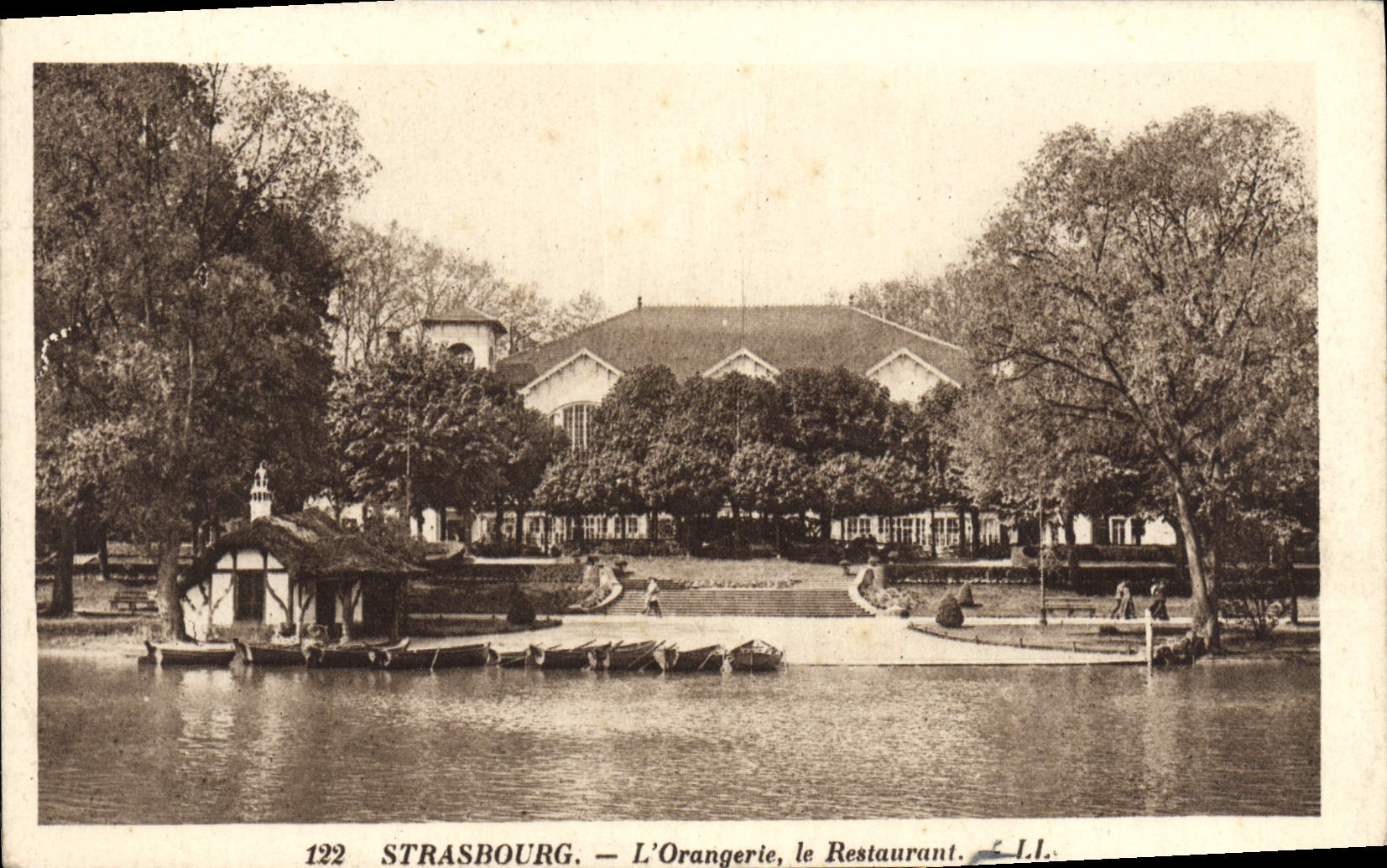 VINTAGE POSTCARD Strasbourg the Orangery the Restaurant