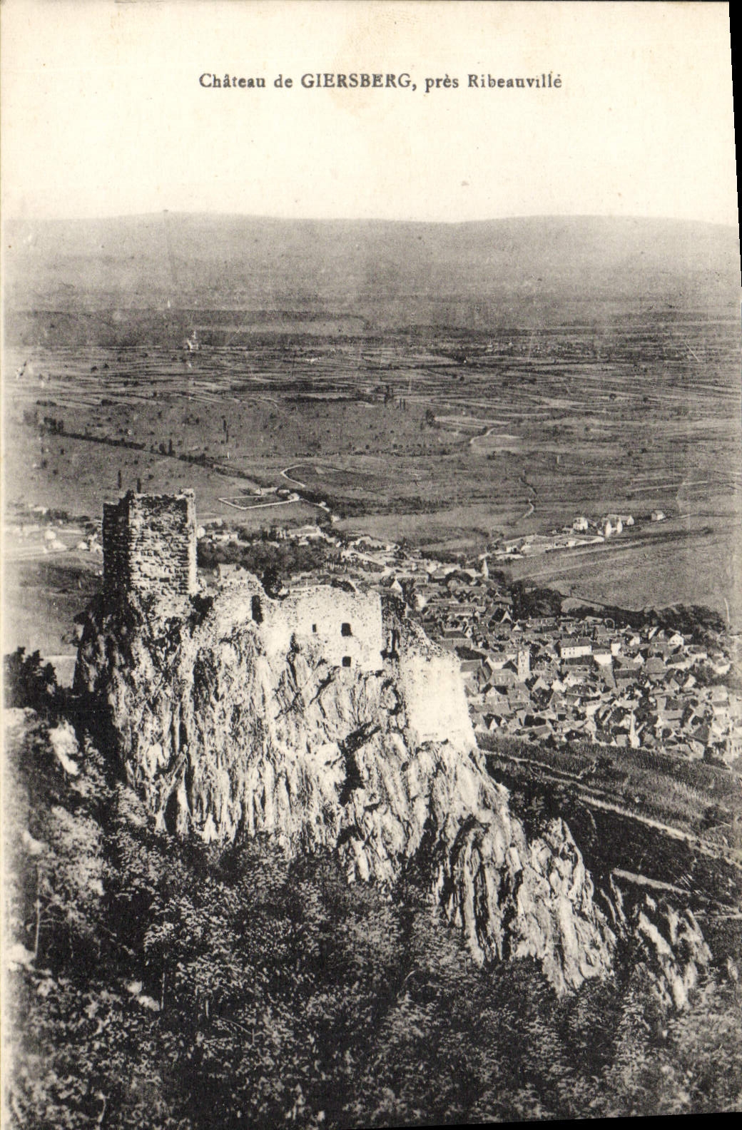 VINTAGE POSTCARD Castle of Giersberg Close Ribeauville