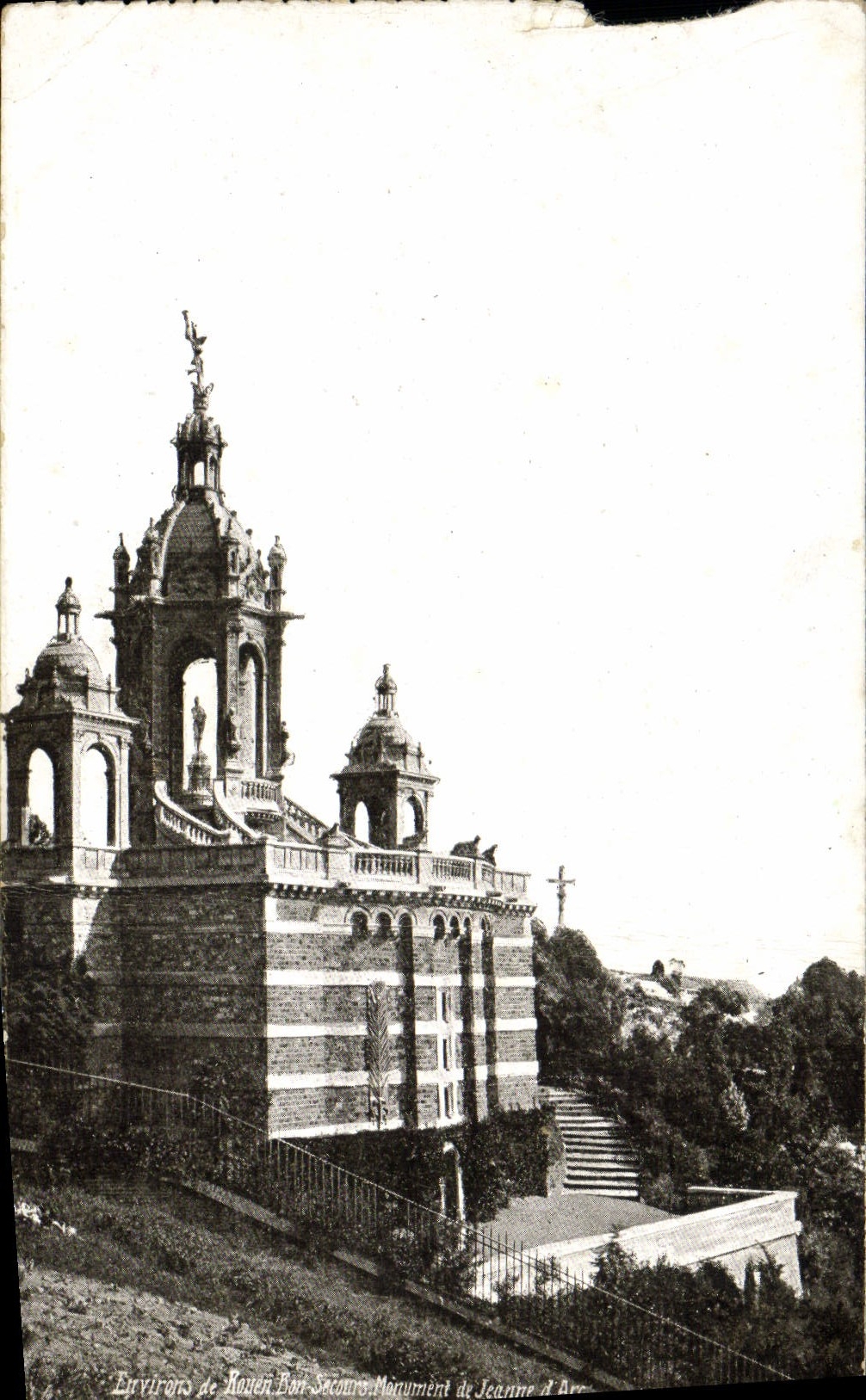 VINTAGE POSTCARD Surroundings of Rouen Monument of Jeanne d' Arc
