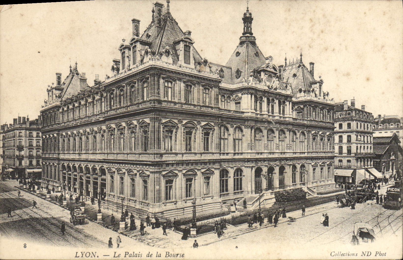 VINTAGE POSTCARD Lyon the Palate of the Stock Exchange