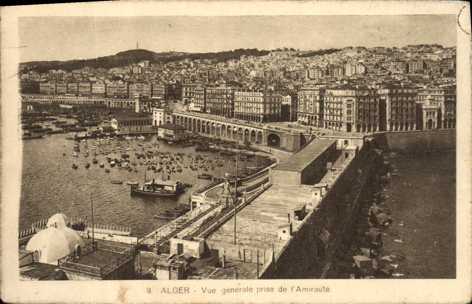VINTAGE POSTCARD Algiers View taken of Admiralty