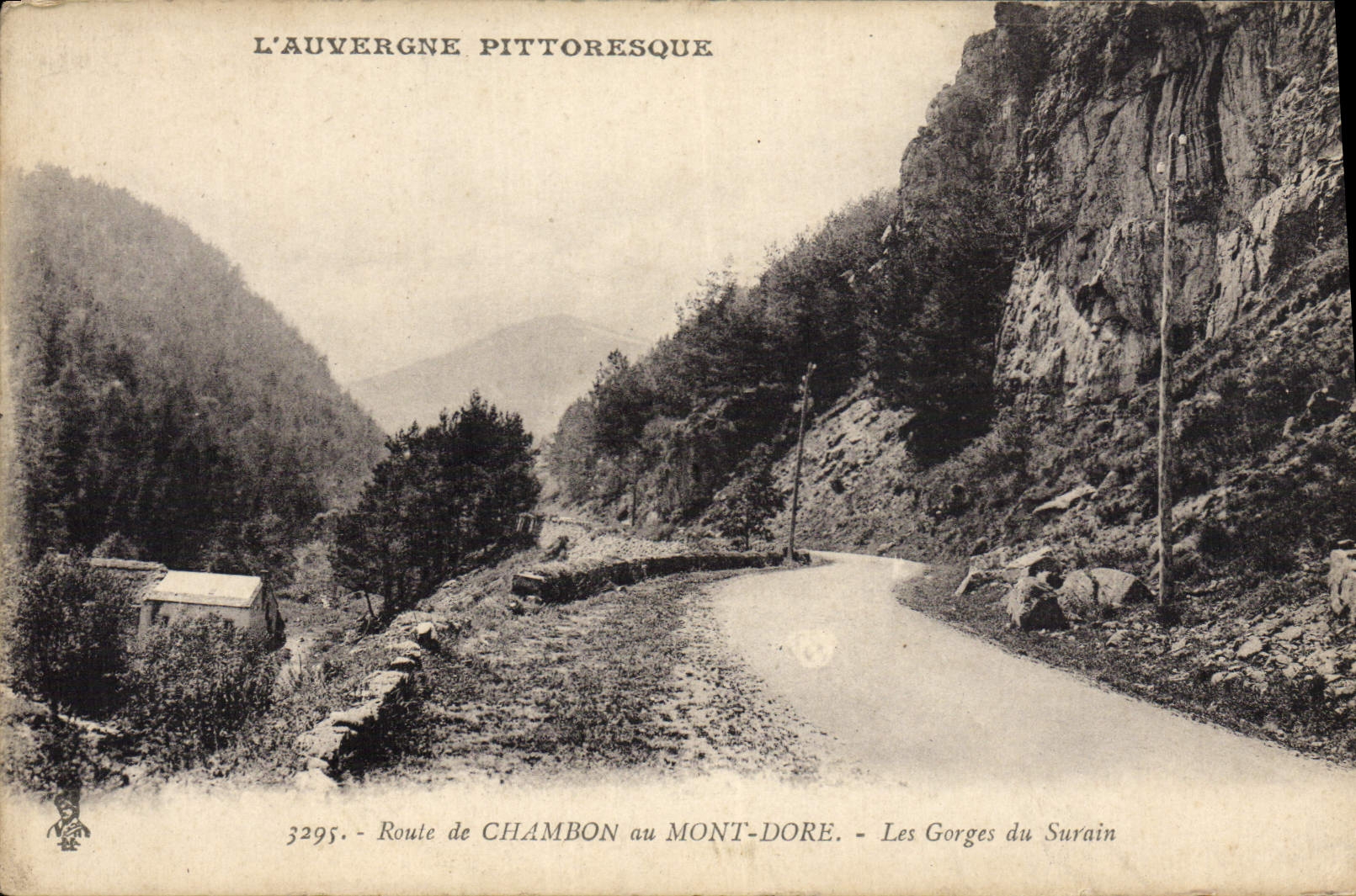VINTAGE POSTCARD Route of Chambon to the Mount gilds the Falls of Surain
