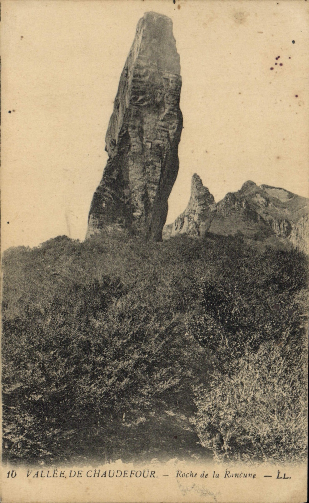 VINTAGE POSTCARD Valley of Chaudefour Rock of Resentment
