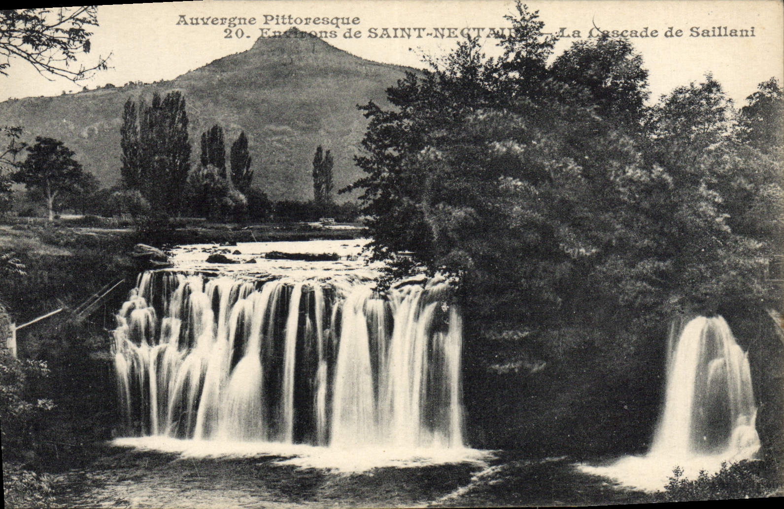 VINTAGE POSTCARD Surroundings of Saint Nectary the cascade of Saillani