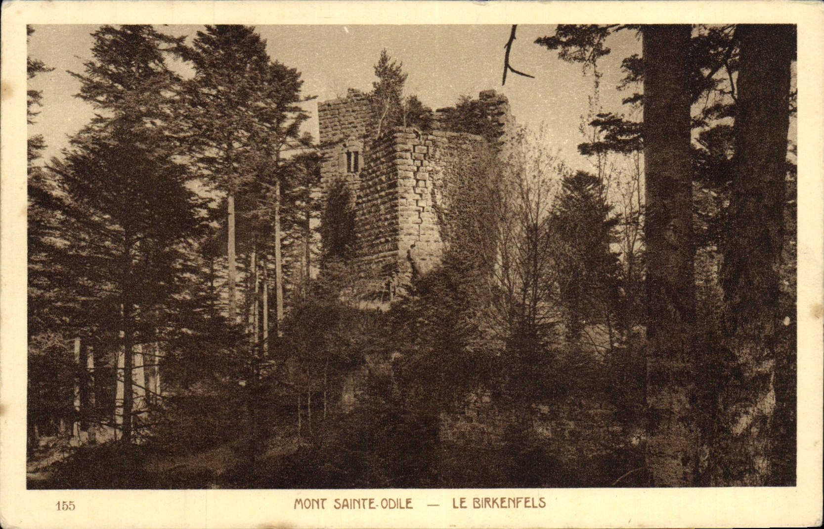 VINTAGE POSTCARD Mount Sainte Odile Birkenfels