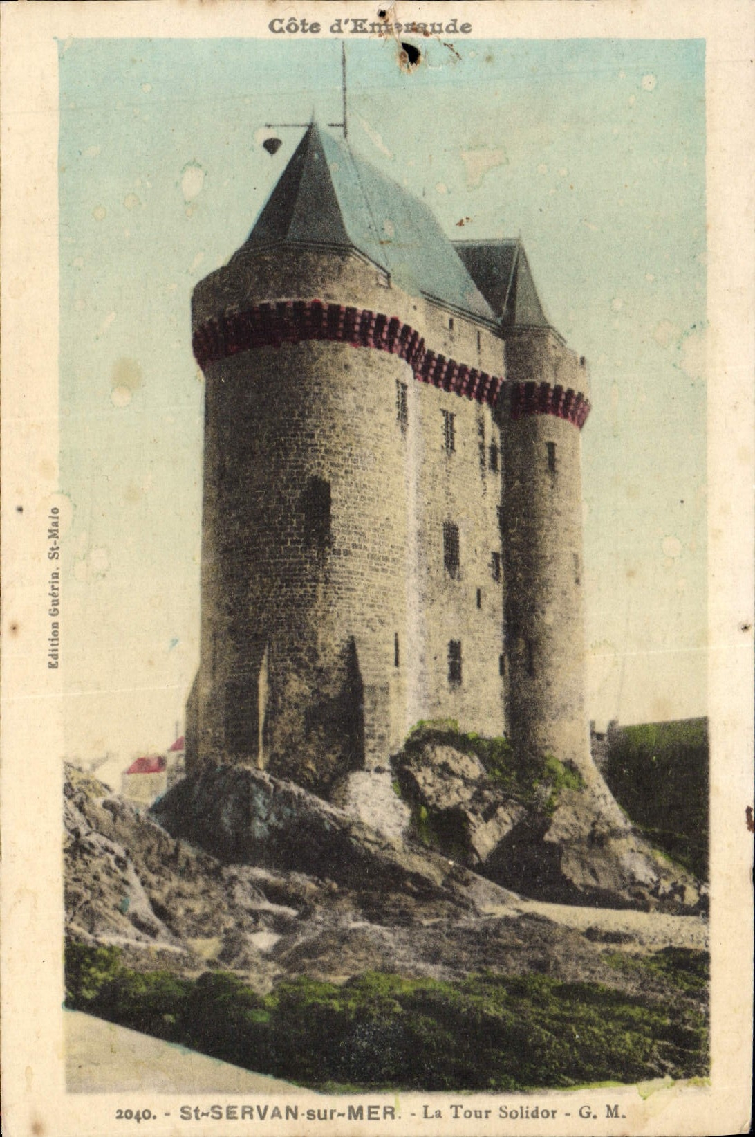 VINTAGE POSTCARD Holy Servan On Sea the Solidor Tower