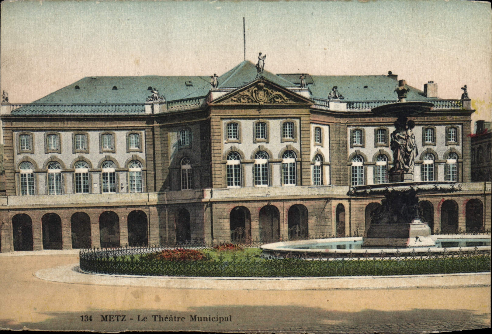 VINTAGE POSTCARD Metz the Municipal Theater