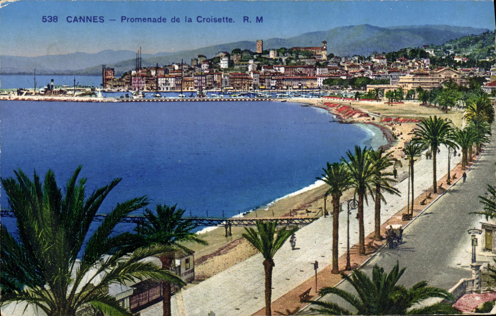 VINTAGE POSTCARD Cannes Walk of the Small cross